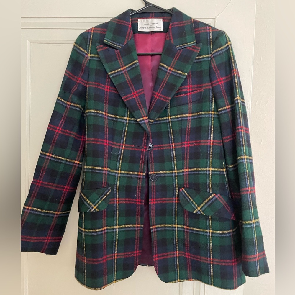 Vintage Wool Plaid Blazer
